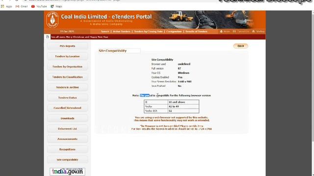 E TENDER 25 How to find right browser for online coal India tender - kaise pata kare sahi browser смотреть онлайн