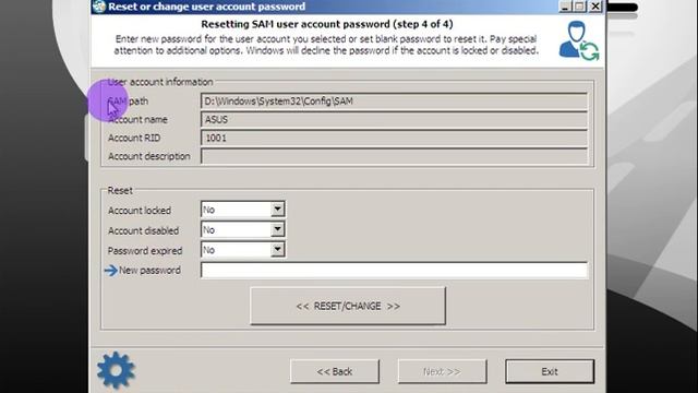 Reset Password in Windows 7 using Passcape software Recovery смотреть онлайн