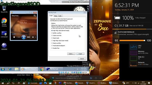 Sleep Away has BSOD VM (Windows 7 Ultimate HP OEM) смотреть онлайн