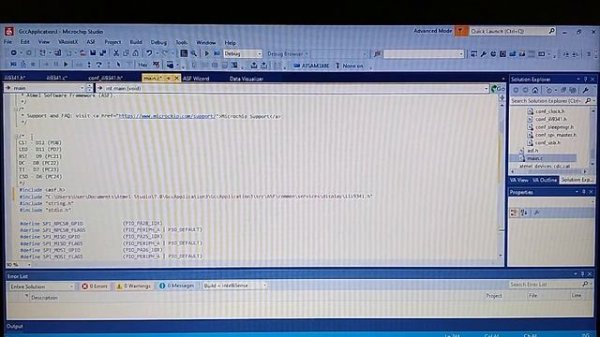 Arduino Due LCD TFT Touchscreen SPI example in Microchip Studio 7