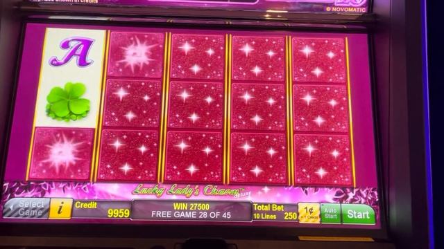 Lucky Lady Charm Deluxe 5 ball BONUS trigger on $10 BET смотреть онлайн
