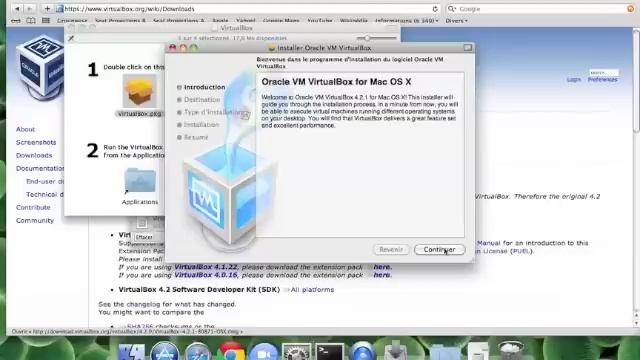 Installation VirtualBox sur Mac OS X смотреть онлайн