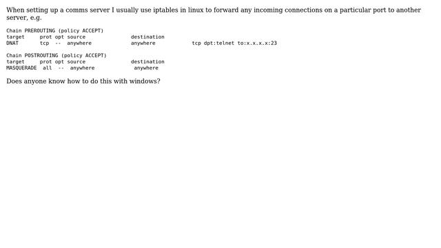 iptables alternative for nat in windows смотреть онлайн