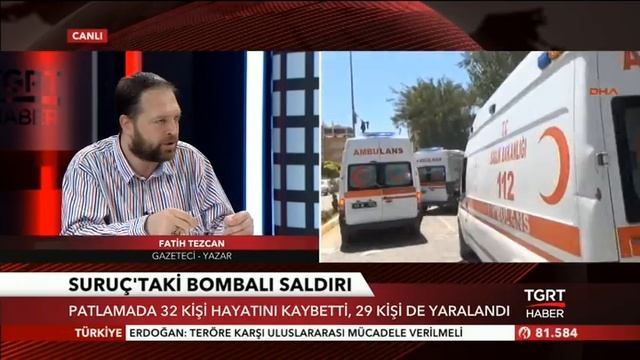 Fatih Tezcan - 21 Temmuz 2015 TgrtHaber Canlı Yayın Programı смотреть онлайн