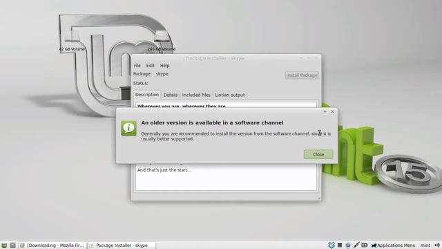 Inatalling Skype 4.2 on Linux Mint 15 смотреть онлайн