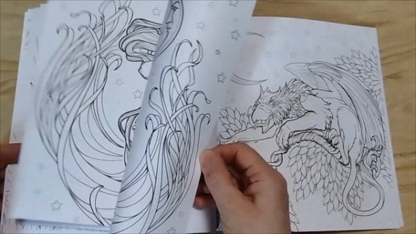 Magic art. Волшебные существа. Раскраска - антистресс. Обзор.