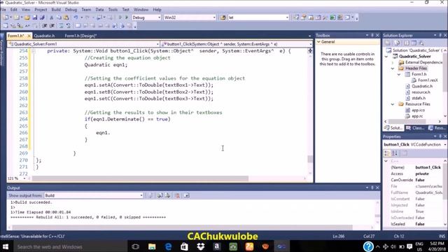 C++ Win Form Tutorial Quadratic Equation Solver Part 3 of 4 Programming the controls смотреть онлайн