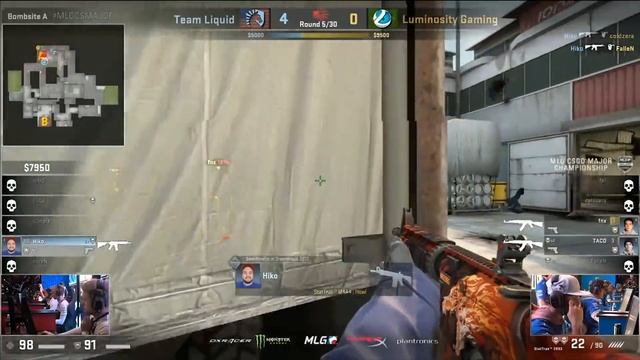 CS: GO Major 2016 - Liquid Hiko Pulls Off 1 Vs. 4 Clutch Against Luminosity - $500,000 On The Line