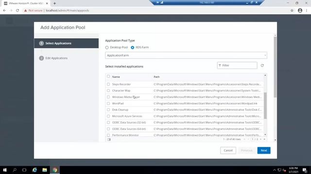 VMware Horizon 8 - Configuring Application Farms/Application Pools and Deploying Applications - 08 смотреть онлайн