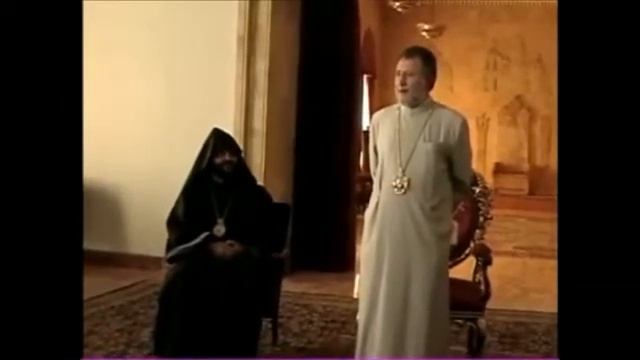 Bagrat Sirpazan and Pilgrims from Canada receiving blessing from His Holiness Karekin II смотреть онлайн