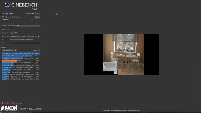 Apple M1 Pro {Apple Mac Book Pro 16, 2021} - Cinebench R23 CPU-Test смотреть онлайн