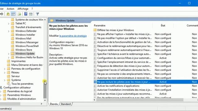 Désactiver recherche et installation pilotes sur Windows 10 par Windows Update via gpedit.msc смотреть онлайн