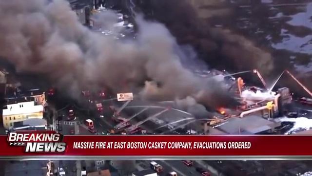 Evacuations underway in East Boston as fire goes to 9 alarms смотреть онлайн