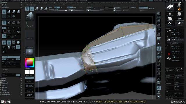 Tony Leonard - ZBrush for 2D Line Art & Illustration - Episode 4 смотреть онлайн