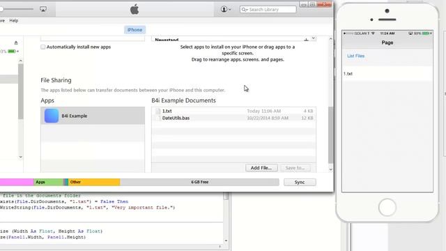 B4i - iTunes file sharing смотреть онлайн