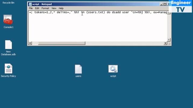 Add Bulk Users From DSADD Script in ADDS - Windows Server 2008 смотреть онлайн