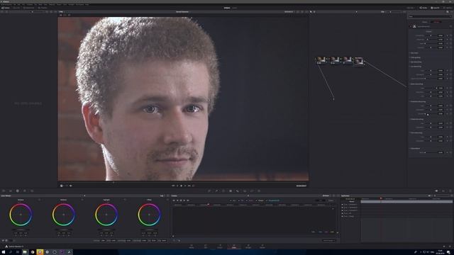 Ретушь лица на видео | убираем прыщи и мешки | DaVinci Reslove