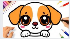 КАК НАРИСОВАТЬ ЩЕНКА СОБАКИ КАВАЙИ ЛЕГКО 🐶