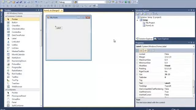 Visual Basic Lab1 - Overview Of Visual Studio - Creating simple VB Form смотреть онлайн