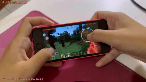 Game Test Minecraft on iPhone 5c ios 10.3.3