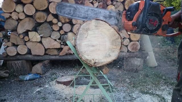 Oleomac 261 Restaurata,portata-Proba in lemn (Ported vintage chainsaw) смотреть онлайн