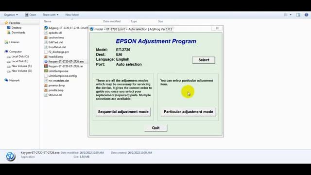 RESET EPSON ET2720, ET2726 reset ET-2720,ET-2726 Adjustment Program Reset Adjprog Keygen 100% succe смотреть онлайн