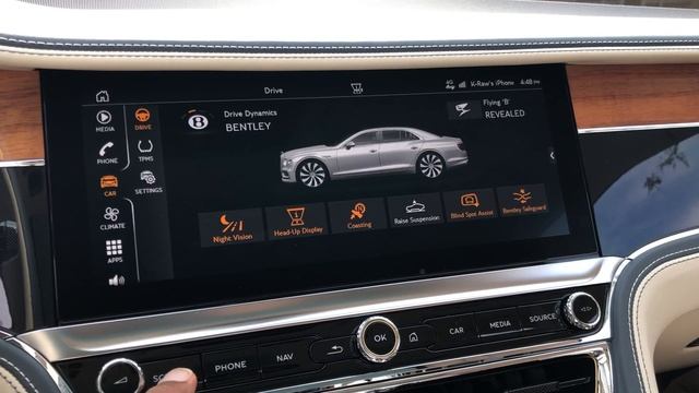Rotating Center Screen of the 2020 Bentley Flying Spur First Edition смотреть онлайн
