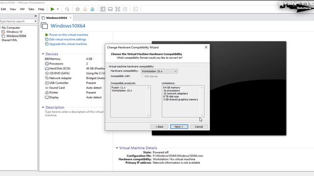 How to Change Hardware Compatibility on VMware Workstation 15 | SYSNETTECH Solutions смотреть онлайн