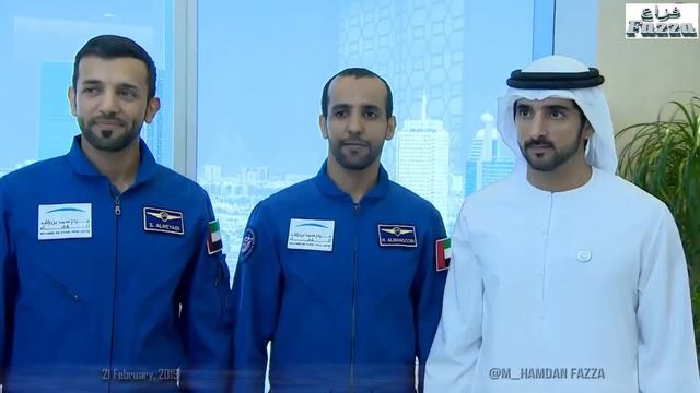 Hamdan bin Mohammed (فزاع Fazza) receives first Emiratis Cosmonaut 🚀 (21 February, 2019) смотреть онлайн