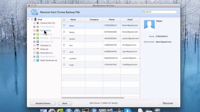 Restore contacts by EasyRecovery (Easy Reocvery Pro), Recover Deleted Contacts / Data from iPad Min смотреть онлайн