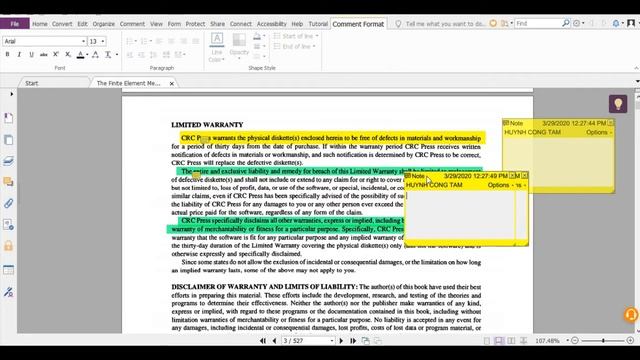 HIGHLIGHT CHỮ KHÁC MÀU VÀ GHI CHÚ TƯƠNG ỨNG VỚI VỊ TRÍ ĐƯỢC HIGHLIGHT - PDF FOXIT READER смотреть онлайн
