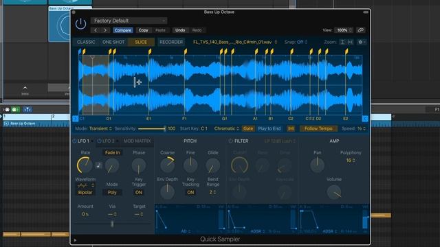 Make a Beat Slicing Loops with Quick Sampler (LOGIC PRO X) смотреть онлайн