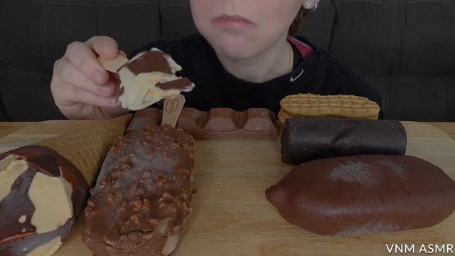 ASMR Chocolate Ice Cream & Desserts *Cadbury, Magnum, Haagen Dazs, Snickers Peanut Brownie, Reese's смотреть онлайн
