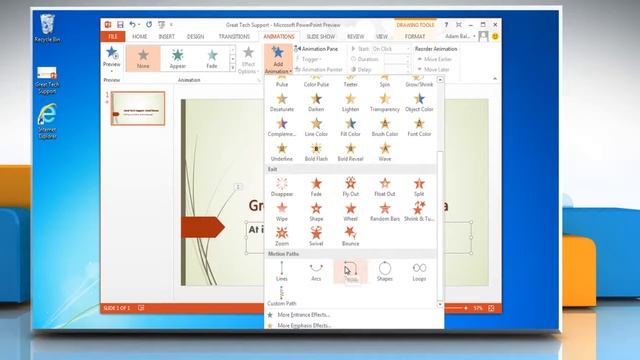 How to Animate Text in a PowerPoint 2013 presentation on Windows® 7 смотреть онлайн