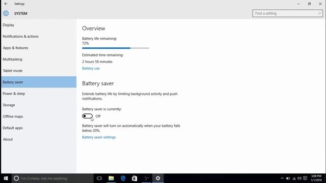 How to Change Battery and Battery Saver Settings in Windows 10 смотреть онлайн