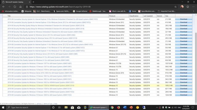 Microsoft Update Catalog Manual download and install August 2019 patch tuesday updates смотреть онлайн