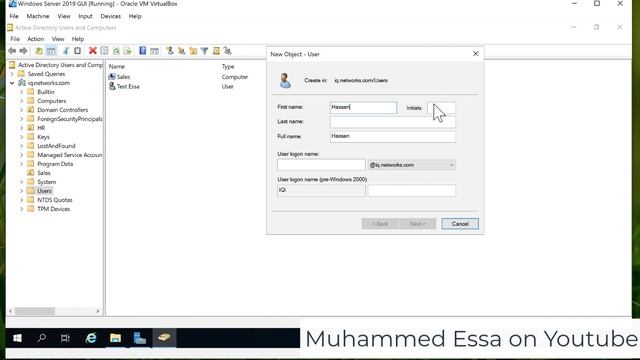 54 Microsoft Windows Server 2019 | Active Directory Add User Accounts смотреть онлайн