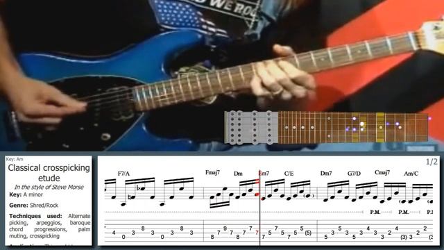 Steve Morse - INSANE use of CROSSPICKING, arpeggios & baroque chord progressions смотреть онлайн