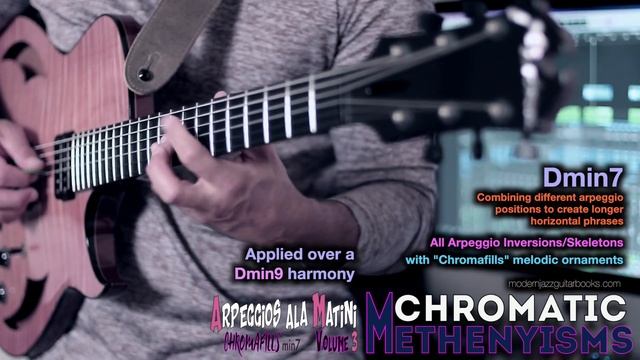 "In The Style of Pat Metheny" - CHROMAFILLS over "min7" arpeggios - All Positions смотреть онлайн