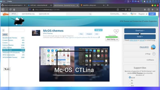 Arch Linux 2020 06 XFCE theme to MacOSX Dark Mode смотреть онлайн