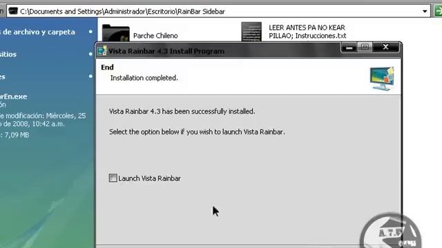 Descarga e instalación de mi Sidebar Vista Rainbar con Gadgets Negros :D! смотреть онлайн