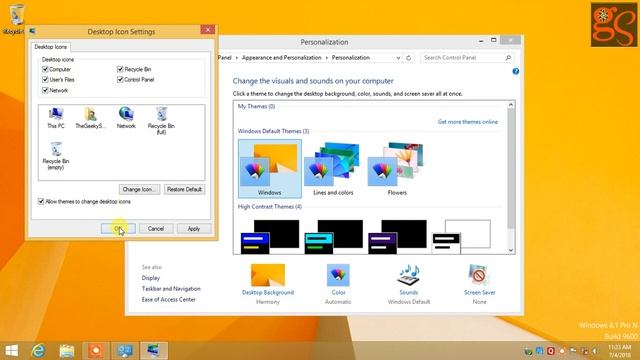 Show and hide Desktop Icons | Windows 8 1 | V1 смотреть онлайн
