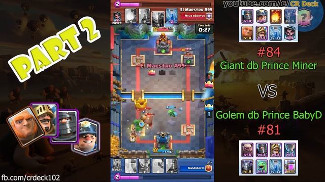 Giant Double Prince Miner Part 2 🐴🐴🐴 Clash Royale Best Giant Double Prince Deck | CR Deck смотреть онлайн