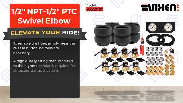 📢 VIXEN AIR VXA2121 1/2" NPT-1/2" PTC Swivel Elbow 🔥 смотреть онлайн