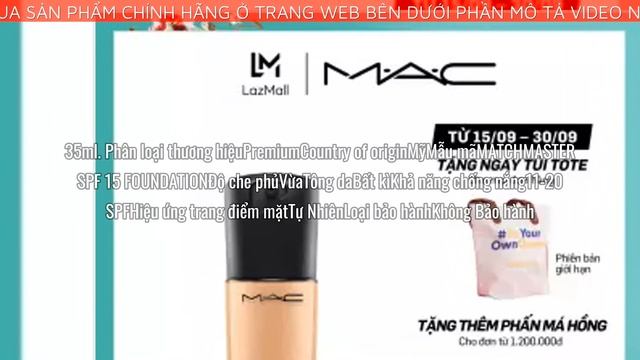 Kem nền MAC Matchmaster SPF 15 Foundation 35ml смотреть онлайн
