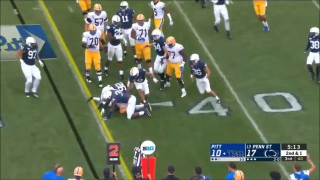 Cameron Brown (Penn State LB) vs. Pittsburgh 2019 смотреть онлайн