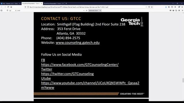 What's Buzzin at Georgia Tech: Supporting Your Student's Mental Health смотреть онлайн