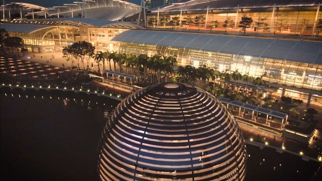 Floating Apple Store Marina Bay Sands Singapore Drone Video 4K Quality смотреть онлайн