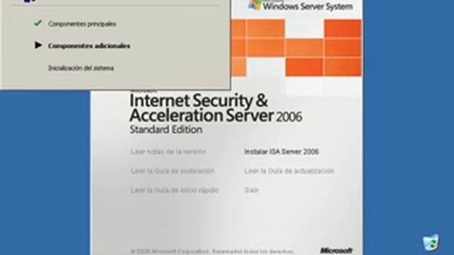Windows Server 2003 Standard Edition ISA instalacion 02 смотреть онлайн