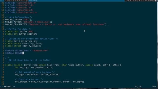 Let's code a Linux Driver - 3: Auto Device File creation & Read- Write-Callbacks смотреть онлайн